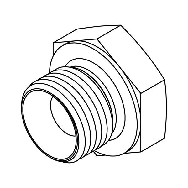Hydraulic Fitting-International12X1.5MM PLUG ISO-6149, Tompkins, Mfr#: 7408-HHP-12-ISO 6149